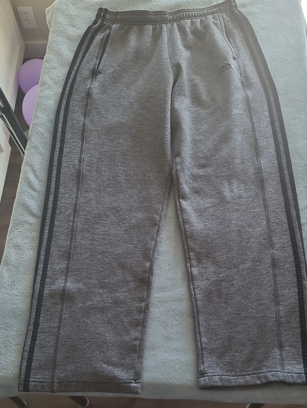 Adidas Gray 3-Stripe Men's Joggers/sweatpants
